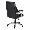 Sedia da Ufficio in Pelle con Braccioli e Base Girevole