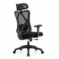 Sedia ergonomica nera con schienale in rete regolabile